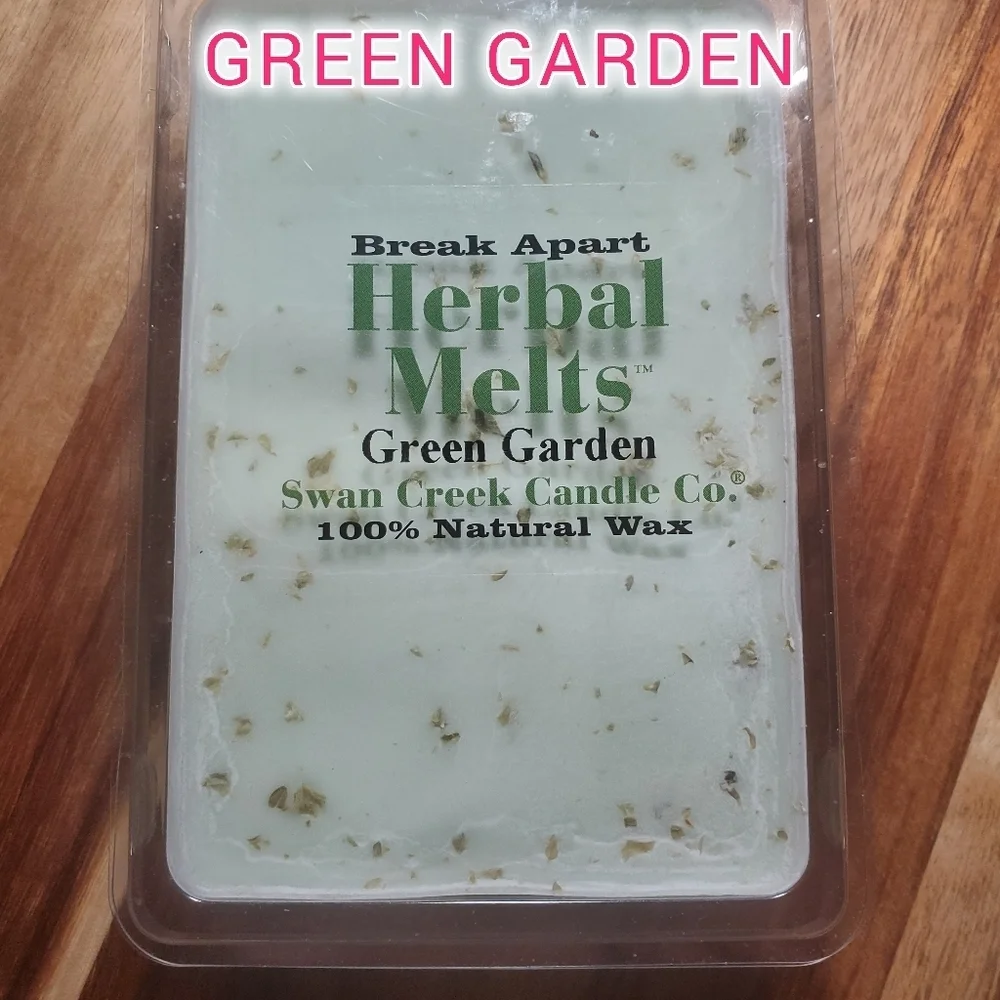 GREEN GARDEN by SWAN CREEK CANDLE CO. Herbal Melts 100% Natural Wax 5.25 oz NWT